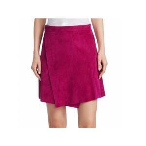 Theory Buckle Wrap Skirt in Electric Pink ($1000)- Size 2.